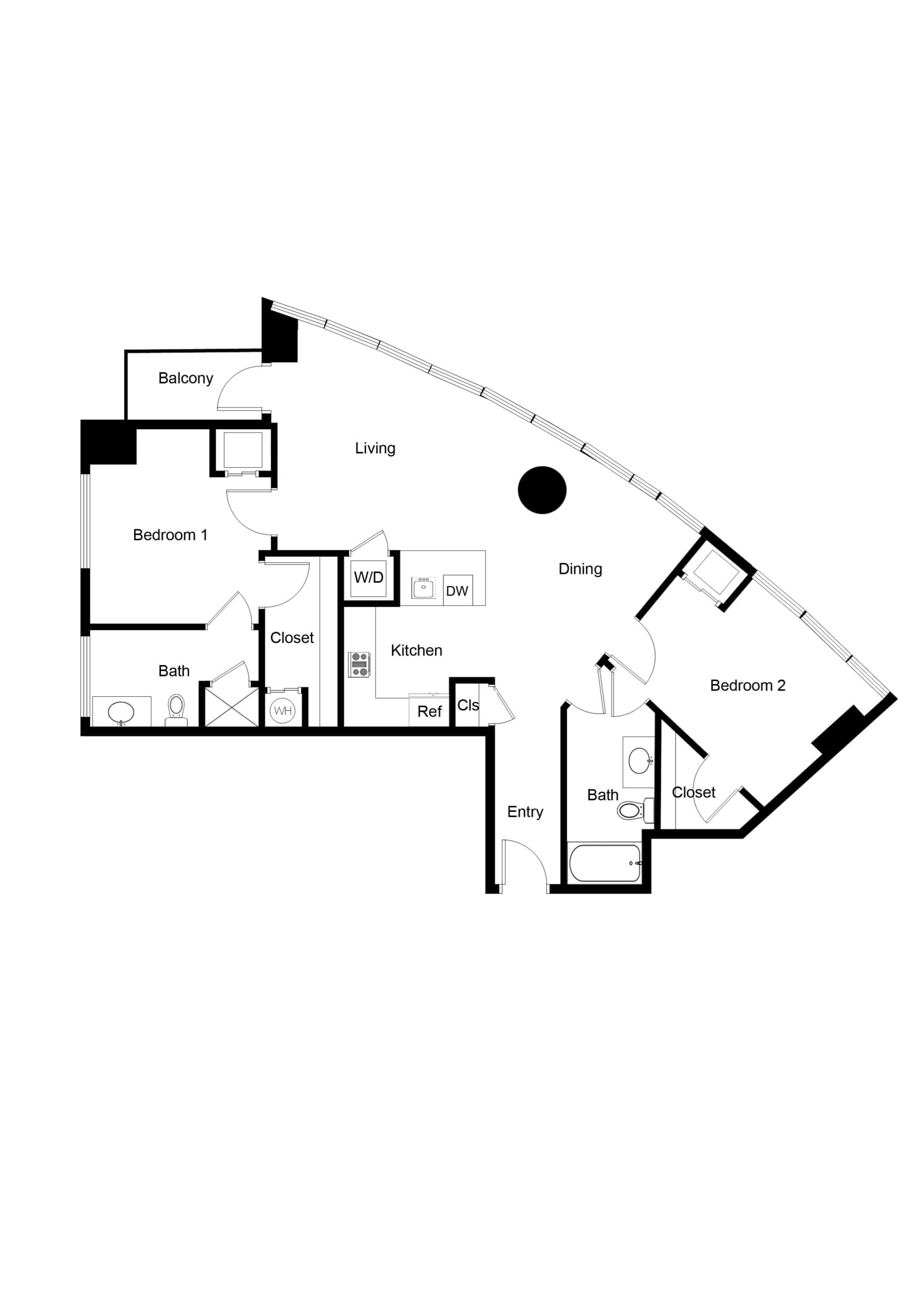 2x2 B07-1 Floor Plan 2x2 B07-1 Floor Plan